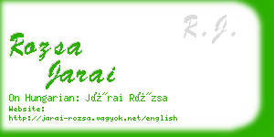 rozsa jarai business card